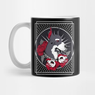 punk goth dog- aesthetic Mug